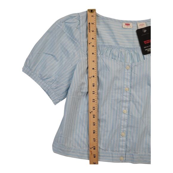 Levi's The Everyday Blouse Standard Fit Stripe Short Sleeve Women's Medium NWT - Picture 11 of 11
